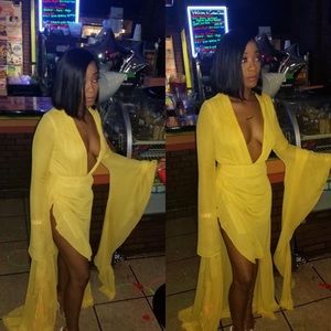 Long flowing sexy dress